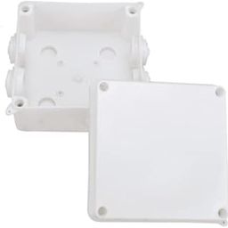 SOLIX® Waterproof VIRGIN PVC Square Junction Box for CCTV Cameras IP65, White, Size 4X4 inch (110 X 110 X 65 MM)-image-60