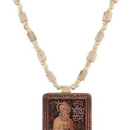 Original Natural Wood Tulsi Kanthi Mala With Hanuman Ji Locket Pendant | Wooden Tulsi Beads Balaji dham Mala-picture-19