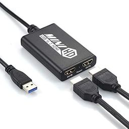 Tobo USB 3.0 to DUAL HDMI Adapter Compatible with Windows7/8/8.1/10,MacBook ChromeBook Support 3.5mm Jack,Extend 2 different image TD-780UG-01-19