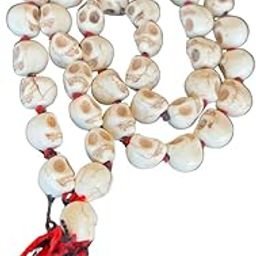 Salvus APP SOLUTIONS Original Mund Mala/Kapala Mala with White Stone Carved Beads – Spiritual Narmund Mala for Goddess Kali & Mahakal Tantra Jaap | Meditation Accessory for Men & Women (Free Size)-image-52
