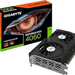 GIGABYTE NVIDIA Geforce RTX 4060 Windforce OC Graphics Card - 8GB GDDR6, 128-Bit, pci_e_x16 4.0, 2475Mhz Core Clock, 2X DP 1.4, 2X HDMI 2.1A, NVIDIA DLSS 3 - GV-N4060WF2OC-8GD-10