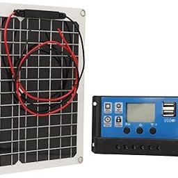 ELBME® Solar Panel Kit, 300W 12V 24V Waterproof High Efficiency Solar Panel Charger with 50A Solar Charge Controller & Cable for RV, Camper, Car, Marine, Boat, Off Grid System, Caravan_1-13