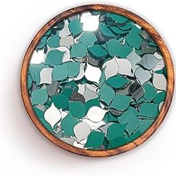 YAVIX Leaf Shape Fancy Craft Mirrors | Perfect for Lippan, Fabric, Mandala Art, Jewellery Making, and All DIY Craft Works | 220+ Leaf Mirrors, Silver-image-6