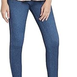 Cotton Stretch Denim Ankle Length Leggings for Women | Breathable, Mid Rise, Blue-24