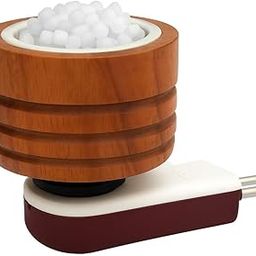 Kapoor Dani Incense Holder Electric Camphor Burner Beautiful Smart Ceramic Kapur Dani Night Lamp with Switch,Aroma Diffuser and Dhupdani with Bakhoor,for Office and Home (Wooden)-90