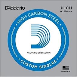 D'Addario PL011 Plain Steel 0.011 Single Guitar String-25