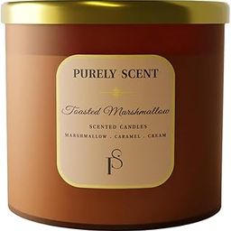 Purely Scent Toasted Marshmallow Scented Candle, Organic 100% Soy Wax, 10% Oil Fragrance, Burns Up to 92 Hours, 3 Wicks, Large 410 g.-image-43