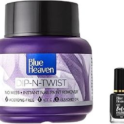 Blue Heaven Dip & Twist Nail Paint Remover, 40 ml & Blue Heaven Get Bold Matte Finish Eyeliner (Black, 7 ml)-image-13