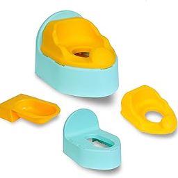 Pottychair (Yellow) Sqwhat 3-in-1 Indian/Squat style and western style potty chair, with an adaptable toilet seat/adapter with removable collection tray, 12 months to 6 years or max 20kgs/110cms tall-image-57