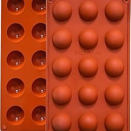 Zeinwap Small 15-Cavity Semi Sphere Silicone Chocolate Mould Non-Stick, Half Sphere Silicone Baking Molds For Making Jelly, Chocolates And Cake, 15 x 10 x 3 Cm-image-25