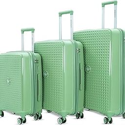 Tourispro 2.0 Trolley Bags Lightweight Set of 3 Large and Expandable Suitcase Hardshell Polypropylene Travel Luggage Bag with TSA Type Lock & 8 Disc Wheels. (3, Mint Green)-image-46
