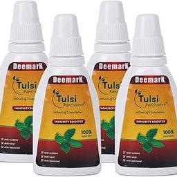 Deemark Tulsi Panchamrit Drops | 5 Types of Tulsi Extracts for Immunity, Respiratory & Detox Support | Ayurvedic Herbal Health Supplement | 180ml Each (4)-image-52