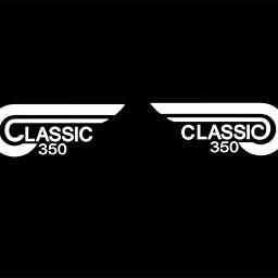 Classic 350 Reborn Toolbox Logo Sticker Compatible with Royal Enfield Classic 350 by Maya Stickers® (White)-31