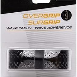 Badminton Wave Overgrip, Tacky Touch & Comfortable, Anti-Slip, Sweat-Absorbent, Comfort Racket Grip, PU Material, Sweat-Absorbing, Durable, Polyurethane Handle Wave Gripper (Black, Pack of 1),-11