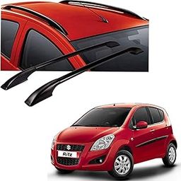 DS ENTERPRISE Drill Free Roof Rails for Maruti Suzuki Ritz All Models - Black Color (Pack of 2)-picture-19