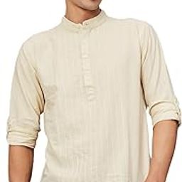 Men's Cotton Regular Fit Solid Regular Kurta-image-44