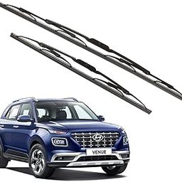 Kylo Windshield Wiper for Hyundai Venue/Conventional and Traditional Metal Type Water Repellency Scratch Proof Wiper Blades Suitable for Hyundai Venue(Driver Side 24", Passenger Side 18")-image-78