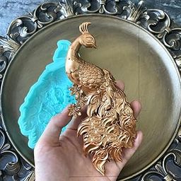 ARY Peacock Silicone Cake Mold Fondant molds Cake Decorating Tools Chocolate gumpaste Mold Fondant Tools soap Mold Resin Mold-image-8