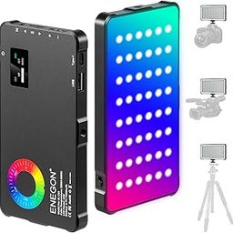 ENEGON RGB Video Light, Built-in 4000mAh Rechargeable Battery LED Camera Light Full Color 24 Common Light Effects, CRI≥95 2500-9000K LED Video Light Panel with Power Bank Function.-image-46