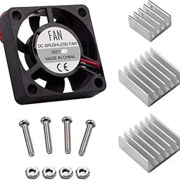 REES52 Pi 3 B+ Cooling Fan DC 12V with 3 Pieces Aluminum Heatsinks for Raspberry 3b, 2b, Model B+-19