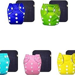 Dumbledo Lite Cloth Diaper with Black Insert (Pack of 5) | Dry Feel and Comfortable | Reusable & Washable | Travel Friendly | Perfect for Indian Summers | 3 Months – 2 Years | Unisex Baby-image-69