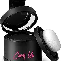 Cover-Up Hair Powder - Black | Instantly Covers Grey Roots & Bald Spots | Matte Finish | Highly Pigmented Hair Concealer Powder | Hairline Filler for Thinning Hair | Easy Applicator | 4g-picture-54