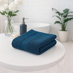 Earthy Fables Premium Bath Towel - 100% Combed Cotton, 600 GSM, Ultra Soft, Quick Dry and Highly Absorbent for Home, Travel and Acne-Prone Skin, 150 x 75 cm, Dark Teal-image-5