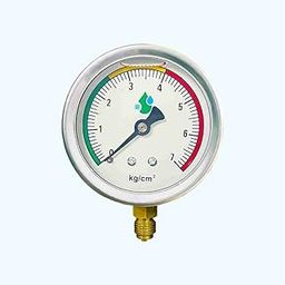 Bottom Mount Pressure Gauge, 7 kg BSP Male Thread Stainless Steel (¼" Connection / 2 ½" Dial Size)-13