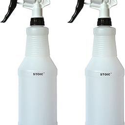STOIC Plastic Empty Spray Bottle, Mist & Jet Spray Bottle 1000ml For Sanitizer | Oil | liquid |Multipurpose-Pack of 2(White)-28