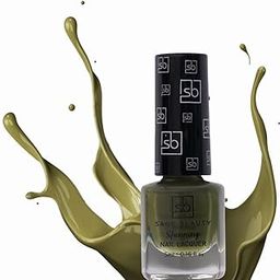 SAGE BEAUTY Gloss Touch Nail Paint Honter Green, Quick Drying Nail Polish, Glossy Gel Finish Nail Kit, Highly Pigmented & Long Lasting Enamel, Chip Resistance Gift Everyday Use-image-9