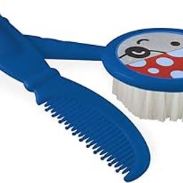 BeeBaby Soft Brush and Comb Set for Newborn Babies Round Shape (Blue)-83