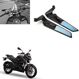Vagary 10mm Adjustable 360° Rotating New Rearview Wing Mirrors For Bajaj Pulsar N250, N160, N150 (Black)-picture-0