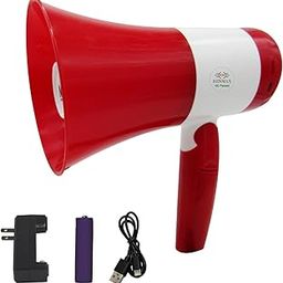 RENMAX Megaphone Speaker Portable Horn Recorder Player Bluetooth PA System Voice Assistance Multiple Sirens ABS Plastic - 1 Pc (M801)-image-10