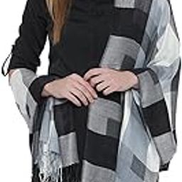 Twill Pashmina Checks Super Soft Material Summer/Autumn Season Stoles, Shawls, Scarves, 70cm X 200cm-48