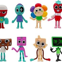 SQUISHCO 8Pcs Sprunki Toys, Action Figures,Perfect for Road Trips Sleepovers and Adventures, Ideal for Home Office Travel-29