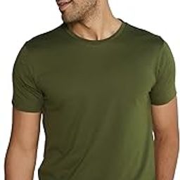 Fluid Elemental Tshirt for Man, Smart Fitting Casual, Premium Cotton Stretch Tshirts for Men Stylish, Pilling Proof T- Shirt for Men Cotton-Olive Green-S-image-19
