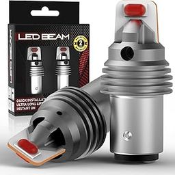 LEDBeam GS Series 3000Lm 7035 Chip Car Red Brake LED Bulb (12V,18W/2Bulbs) - 1157/P21 5W-image-3