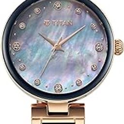 Purple Analog Ceramics Blue Dial Watch for Women-NS95214KD05-picture-23