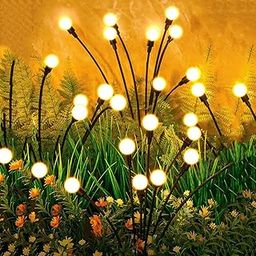 HZSprance 2 PCS Firefly Solar Garden Lights, 8LED Solar Lights for Outside Waterproof, Outdoor Solar Lights, Patio Yard Garden Decor Lights, Garden Decoration Solar Powered, Warm White-image-19