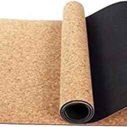 VEDAM; BORN FOR COMFORT Vedam Fitness Non Slip EVA and Organic Cork Yoga mat with strap for hot Yoga Pilate Gymnastics, Double Sided (72 inch x 24 inch x 4 mm)-image-20