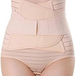 Women's Women's Postpartum Recovery Belly Band Waist Trainer Cincher Trimmer Tummy Control Slimming Body Shaper Shapewear Belt (Beige, Fits Upto Size 36")-image-31