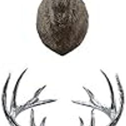 MERISHOPP 2 x 3D Deer Head Statue Wall Mounted Resin Animal for Gallery Decors Black|Home & Garden|Home D?©cor|Figurines-image-15