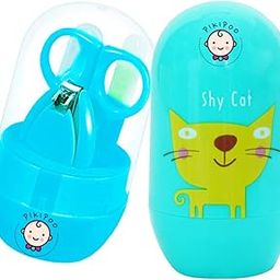 PIKIPOO 4-in-1 BPA-Free Baby Infant and Toddler Grooming Kit with Scissors (Blue)-image-81