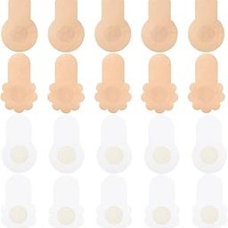 20 Pcs Nipple Covers for Women, Reusable Breast Pasties Stickers Floral & Round, Lift Effect, Sweatproof, Invisible Coverage​-image-18