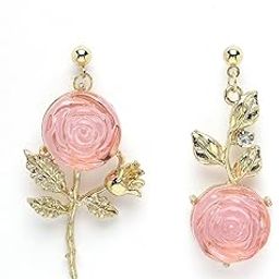 Pretty Pink Floral Gold Plated Crystals Stones Dangler Earring for Women & Girls Stylish Fashion|Birthday Gift for Girls & Women Anniversary Gift for Wife|E106548-image-46