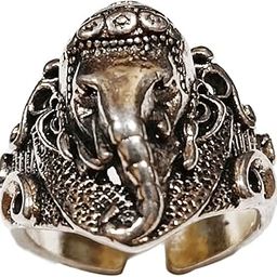 Ganesh Ji Engraved on Silver Color Ring (Adjustable) for Men & Women-image-59
