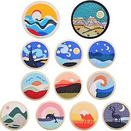 12PCS Iron On Patches, Embroidery Patches for Clothes, DIY Sew On Applique Patches for Jackets, Jeans, Bags, Clothing Repair and Decoration-image-22