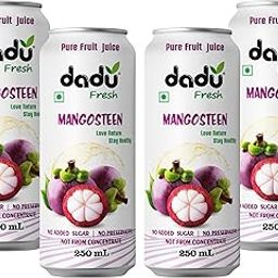 Dadu Fresh Mangosteen Juice | Pure Natural Juice | Not from Concentrate | No Added Sugar | No Preservatives or Artificial Flavors | Rich in Antioxidants & Vitamin C | 250ml (Pack of 4)-image-37