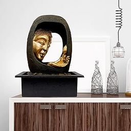 Saraswati Creations Tabletop Fountain for Home Decor Three Step Pot Waterfall with Lights(18 inch in Height) (Contemporary)-image-26