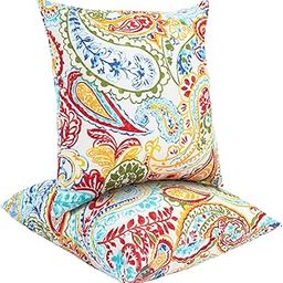 FUNHOME Outdoor Throw Pillows Waterproof 18x18 inch,Decorative Throw Pillow Insert Set of 2,Hidden Zipper Headrests Pack of 2 for Patio Furniture Sofa Couch Chair(Phoenix)-image-14